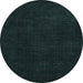 Round Abstract Light Blue Modern Rug, abs5445lblu