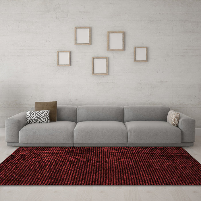 Modern Red Washable Rugs