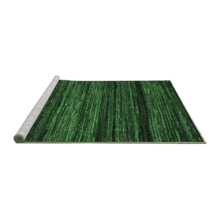 Sideview of Machine Washable Abstract Emerald Green Modern Area Rugs, wshabs5446emgrn