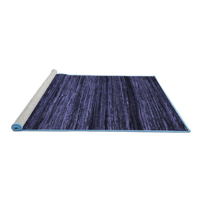 Sideview of Machine Washable Abstract Blue Modern Rug, wshabs5446blu