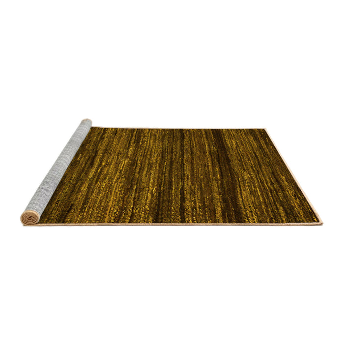 Sideview of Machine Washable Abstract Yellow Modern Rug, wshabs5446yw