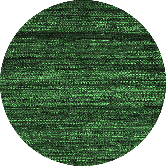Round Abstract Emerald Green Modern Rug, abs5446emgrn