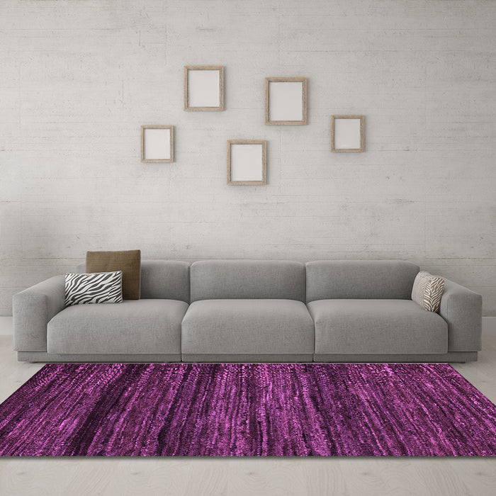 Machine Washable Abstract Purple Modern Area Rugs in a Living Room, wshabs5446pur
