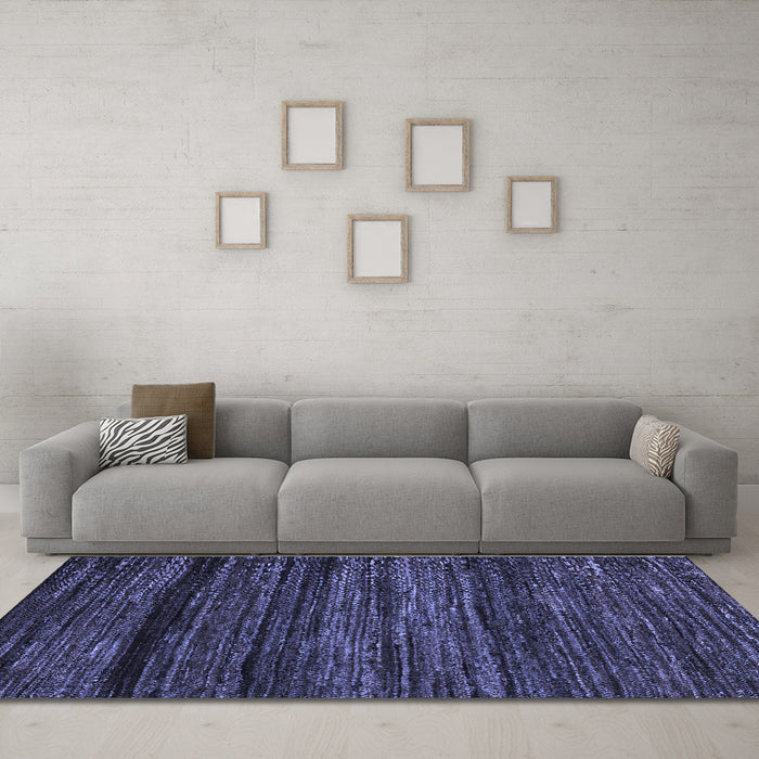 Machine Washable Abstract Blue Modern Rug in a Living Room, wshabs5446blu
