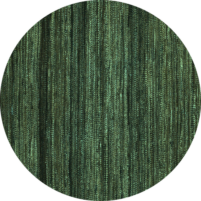 Round Machine Washable Abstract Turquoise Modern Area Rugs, wshabs5446turq