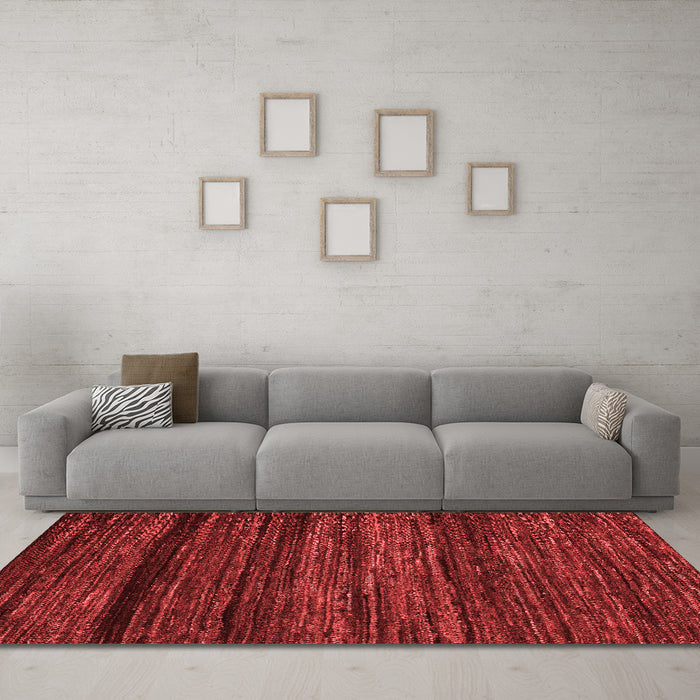 Modern Red Washable Rugs