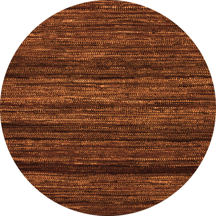 Round Abstract Orange Modern Rug, abs5446org