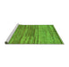 Sideview of Machine Washable Abstract Green Modern Area Rugs, wshabs5447grn