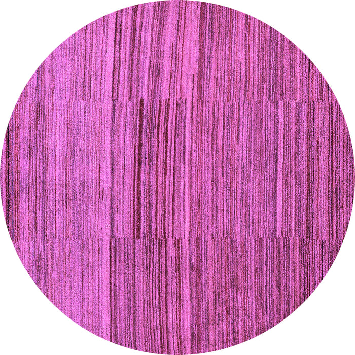 Round Machine Washable Abstract Purple Modern Area Rugs, wshabs5447pur