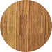 Round Abstract Brown Modern Rug, abs5447brn