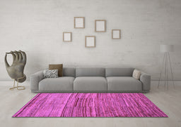 Machine Washable Abstract Purple Modern Area Rugs in a Living Room, wshabs5447pur