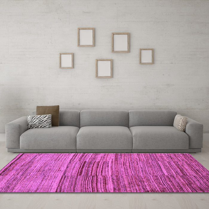 Machine Washable Abstract Purple Modern Area Rugs in a Living Room, wshabs5447pur