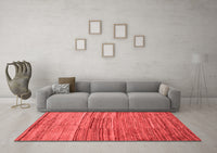 Machine Washable Abstract Red Modern Rug, wshabs5447red