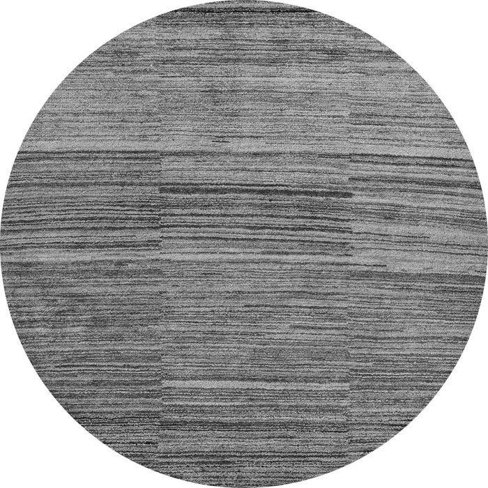 Round Machine Washable Abstract Gray Modern Rug, wshabs5447gry