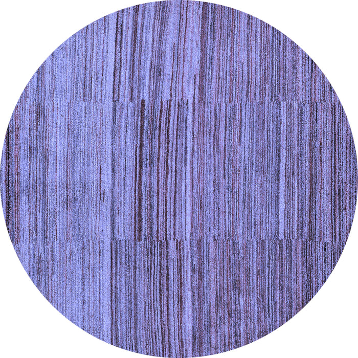 Round Machine Washable Abstract Blue Modern Rug, wshabs5447blu