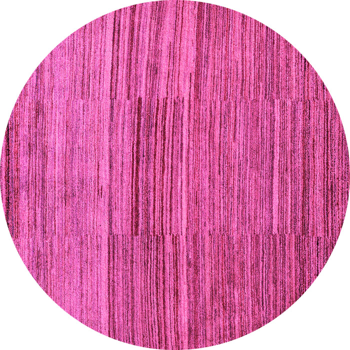 Round Abstract Pink Modern Rug, abs5447pnk
