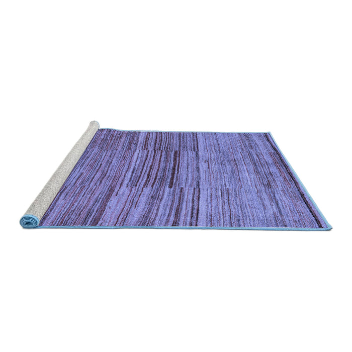 Sideview of Machine Washable Abstract Blue Modern Rug, wshabs5447blu
