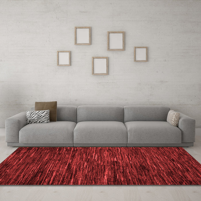 Modern Red Washable Rugs