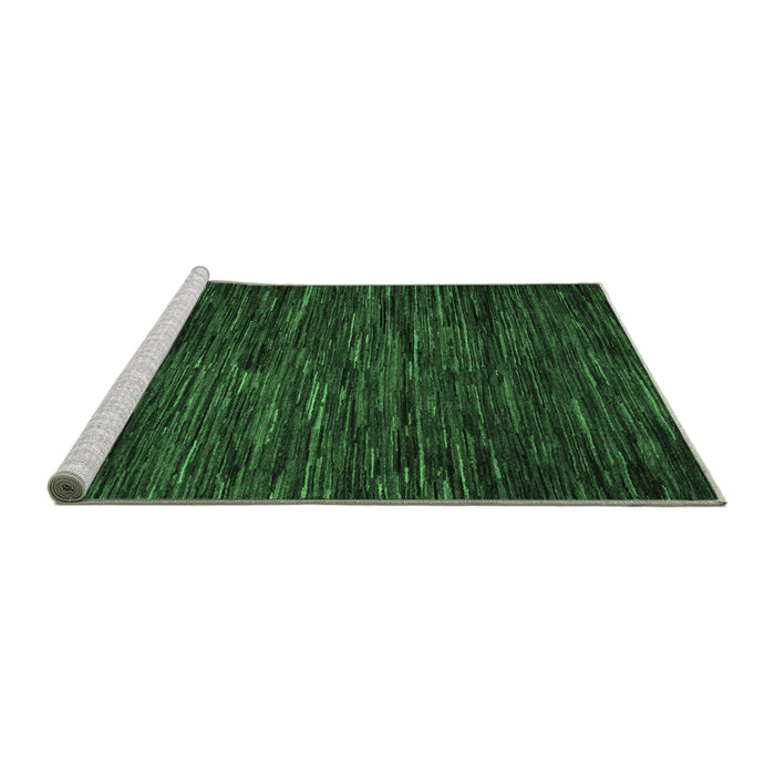 Sideview of Machine Washable Abstract Emerald Green Modern Area Rugs, wshabs5448emgrn