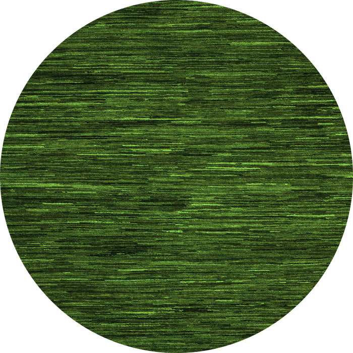 Round Machine Washable Abstract Green Modern Area Rugs, wshabs5448grn