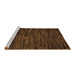 Sideview of Machine Washable Abstract Brown Modern Rug, wshabs5448brn