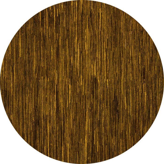Round Abstract Yellow Modern Rug, abs5448yw