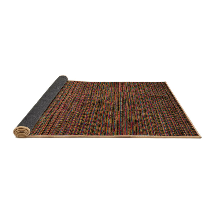 Sideview of Abstract Saffron Red Modern Rug, abs5449