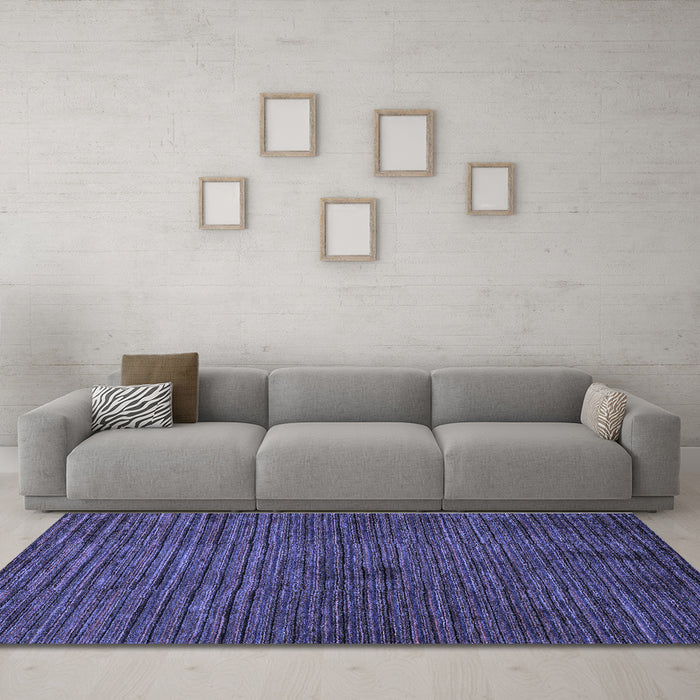 Machine Washable Abstract Blue Modern Rug in a Living Room, wshabs5449blu