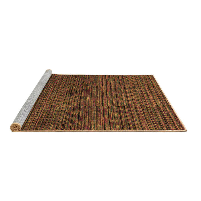 Sideview of Machine Washable Abstract Brown Modern Rug, wshabs5449brn