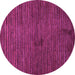 Round Machine Washable Abstract Pink Modern Rug, wshabs5449pnk