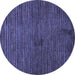 Round Machine Washable Abstract Blue Modern Rug, wshabs5449blu