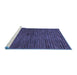 Sideview of Machine Washable Abstract Blue Modern Rug, wshabs5449blu