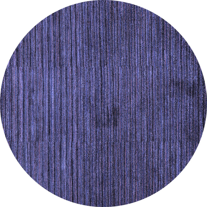 Round Abstract Blue Modern Rug, abs5449blu
