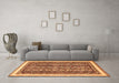 Machine Washable Abstract Orange Modern Area Rugs in a Living Room, wshabs544org