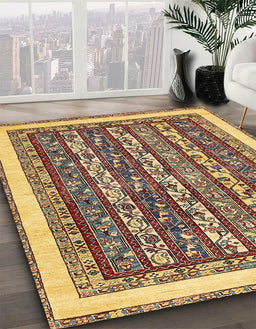 Machine Washable Abstract Red Brown Rug in a Family Room, wshabs544