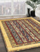 Machine Washable Abstract Red Brown Rug in a Family Room, wshabs544