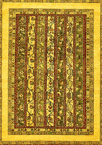 Abstract Yellow Modern Rug, abs544yw