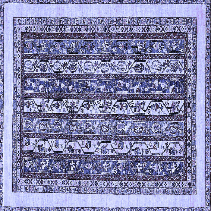 Square Machine Washable Abstract Blue Modern Rug, wshabs544blu