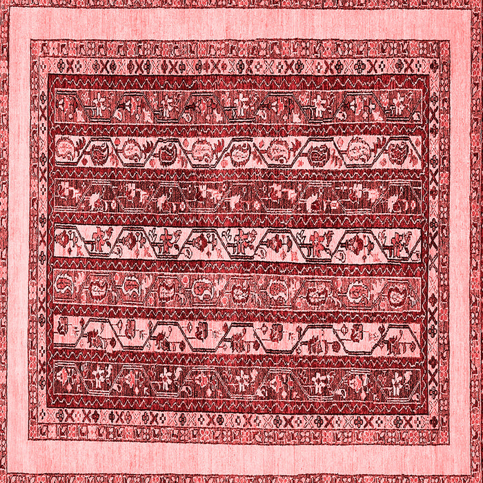 Machine Washable Abstract Red Modern Rug, wshabs544red