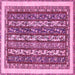 Square Abstract Pink Modern Rug, abs544pnk