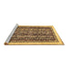 Sideview of Machine Washable Abstract Brown Modern Rug, wshabs544brn