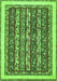 Machine Washable Abstract Green Modern Area Rugs, wshabs544grn