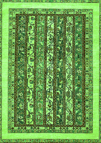 Abstract Green Modern Rug, abs544grn