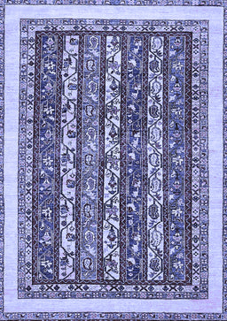 Abstract Blue Modern Rug, abs544blu