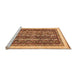 Sideview of Machine Washable Abstract Orange Modern Area Rugs, wshabs544org