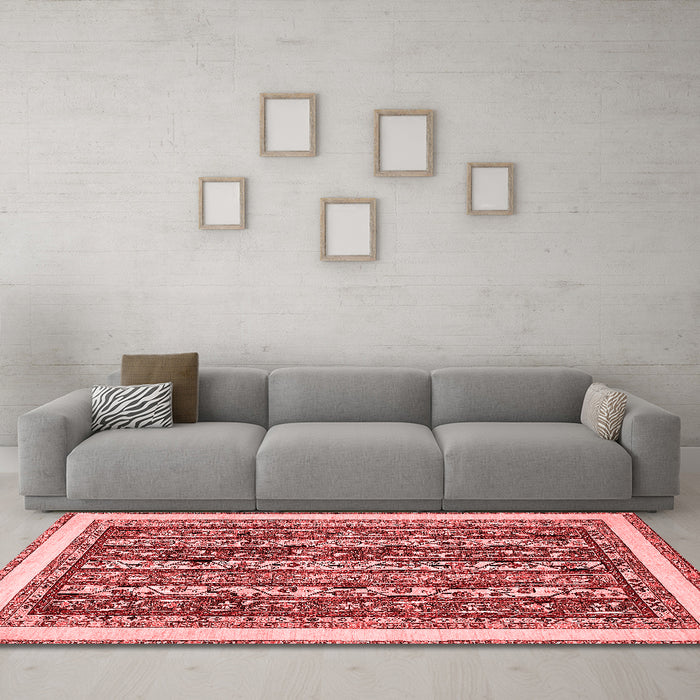 Modern Red Washable Rugs