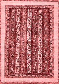 Abstract Red Modern Rug, abs544red