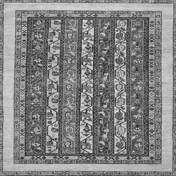 Square Machine Washable Abstract Gray Modern Rug, wshabs544gry