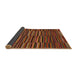 Sideview of Abstract Saffron Red Modern Rug, abs5450