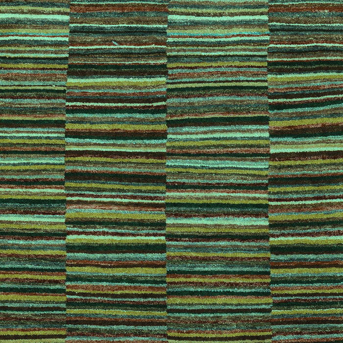 Machine Washable Abstract Turquoise Modern Area Rugs, wshabs5450turq